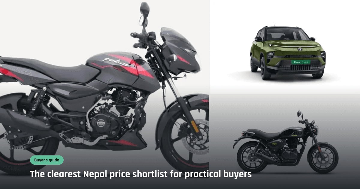 Best Vehicles in Nepal by Price: Smart Picks for Bikes, Scooters, Cars, and EVs