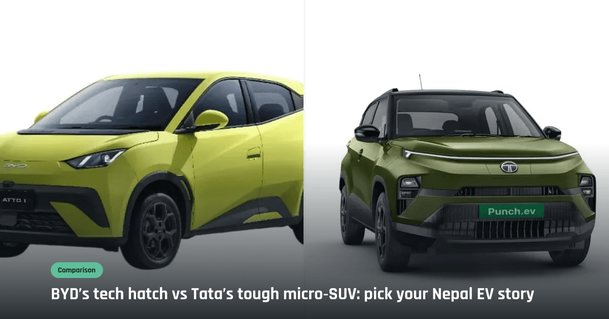 BYD Atto 1 vs Tata Punch EV in Nepal: Hatchback Tech vs Micro-SUV Practicality