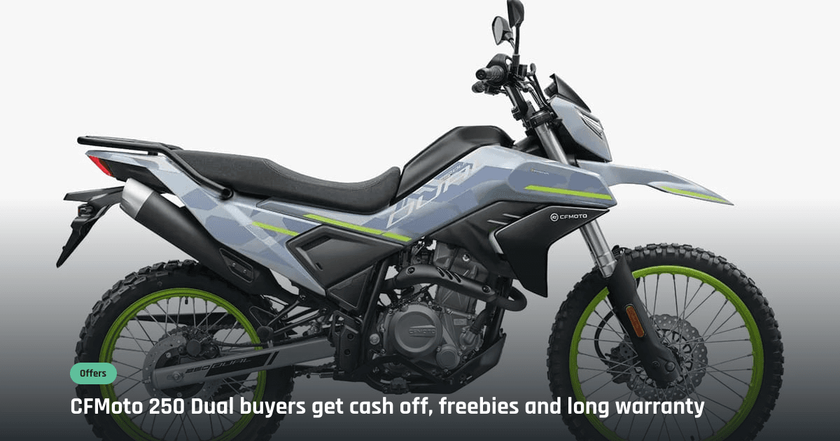 CFMoto 250 Dual gets cash discount and easy finance in Nepal