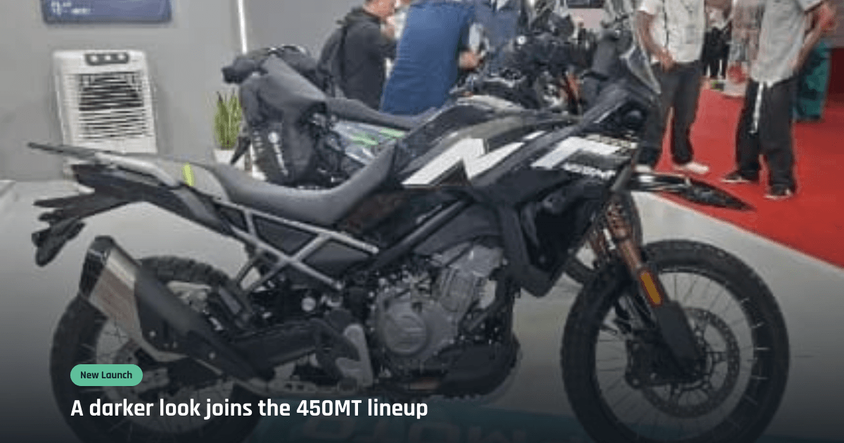 CFMoto 450MT arrives in Nepal in black at NAIMA Mobility Expo