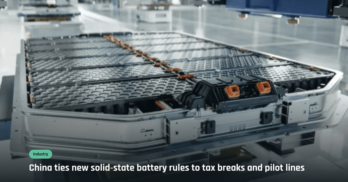 China Set to Shape Global Rules for Solid-State EV Batteries