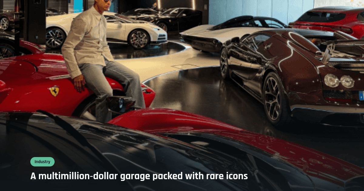 Cristiano Ronaldo shows off a garage of rare supercars