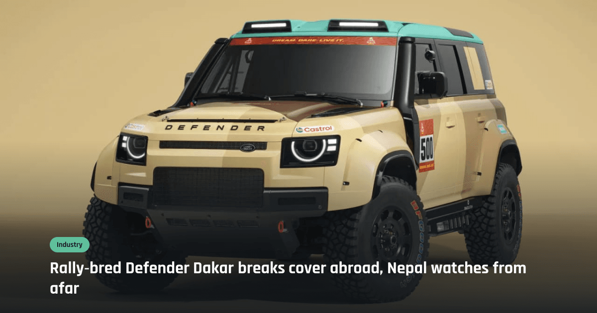 Defender Dakar road‑legal V8: halo SUV Nepal can only watch for now