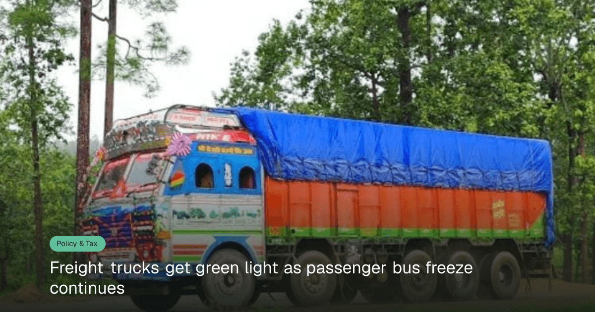 Government Allows Registration of Goods Vehicles Again, Passenger Ban Stays