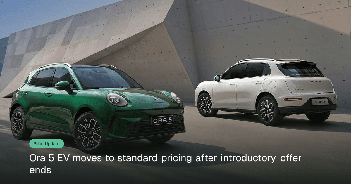 GWM Ora 5 EV Launch Offer Ends, Prices Revised in Nepal
