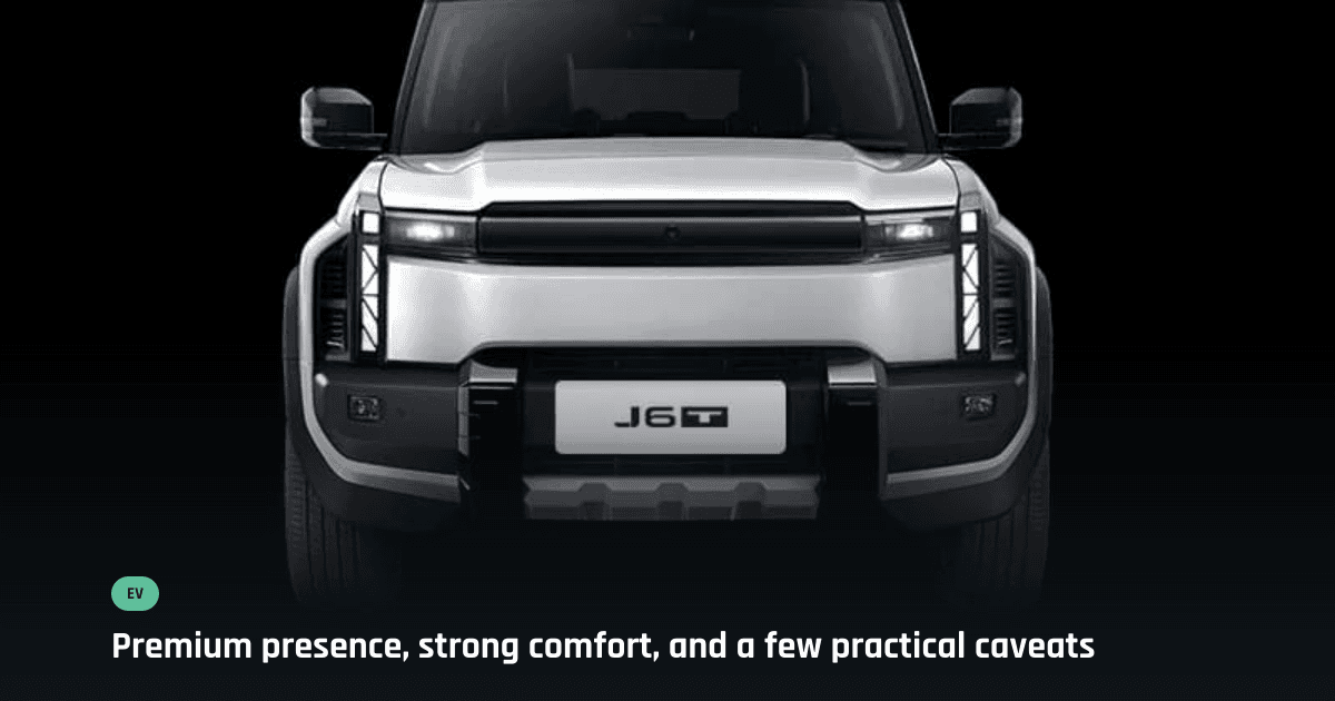 Jaecoo J6T review: stylish electric ruggedness, but best bought with clear expectations