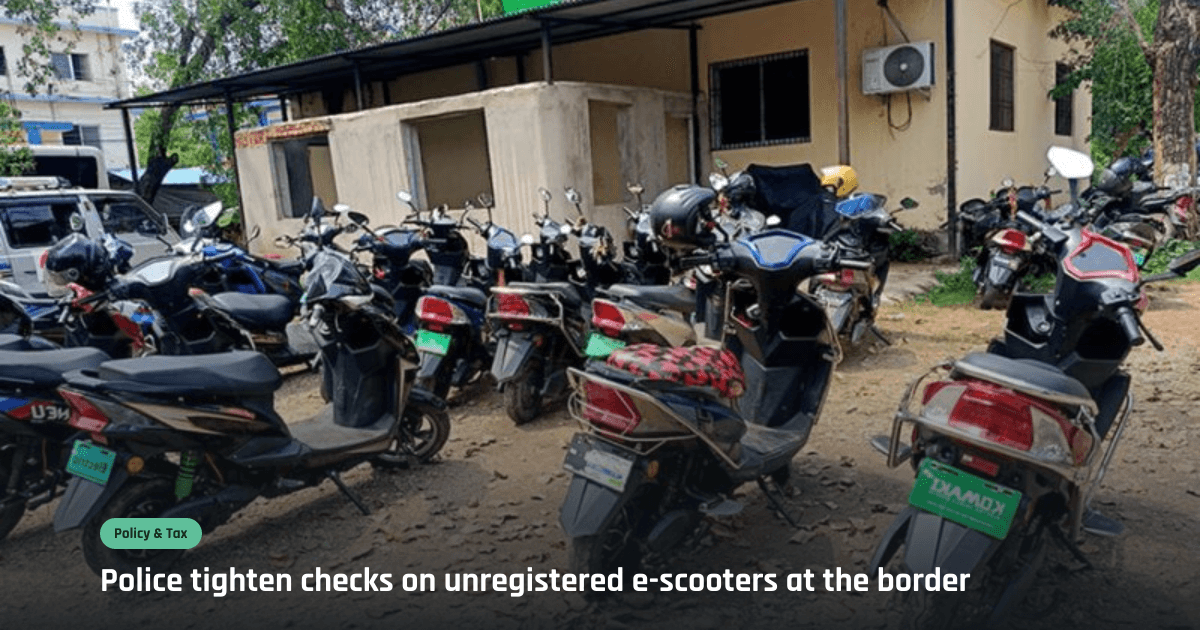 Kanchanpur police seize 12 illegally imported electric scooters