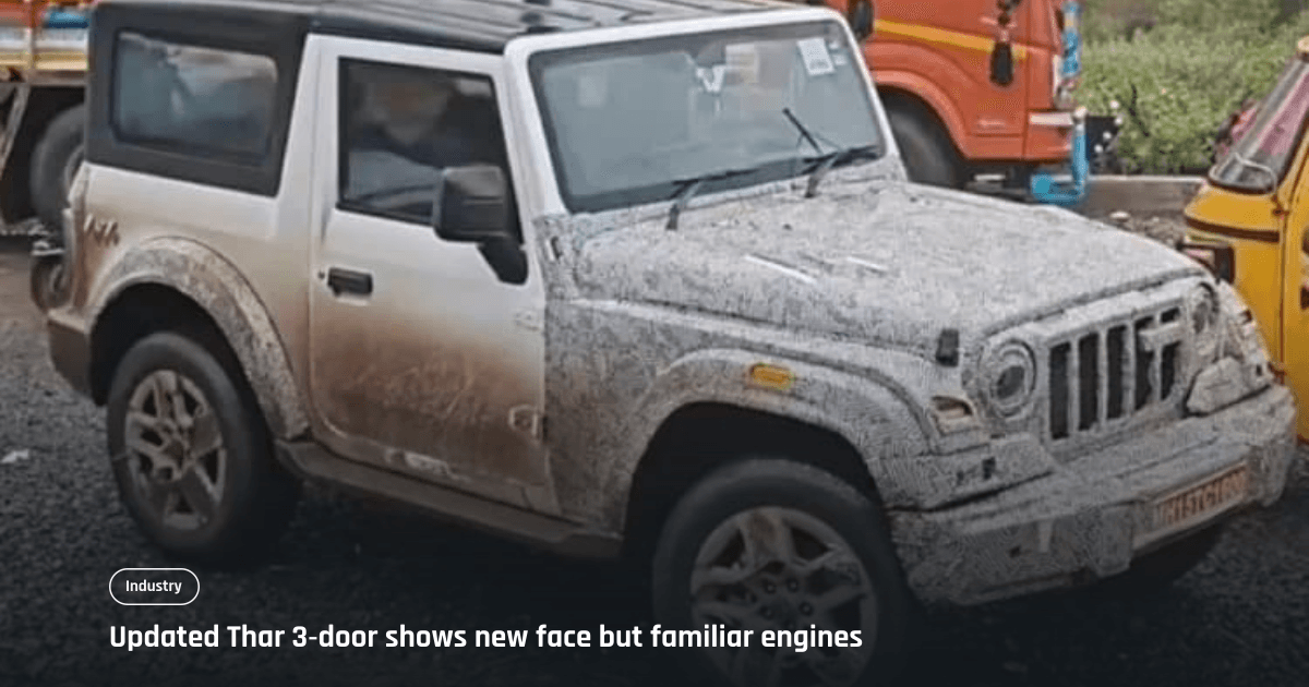 Mahindra Thar 3-door facelift could debut in Nepal with new grille and lights