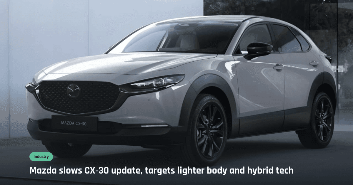 Mazda CX-30 next generation pushed back to fiscal 2030