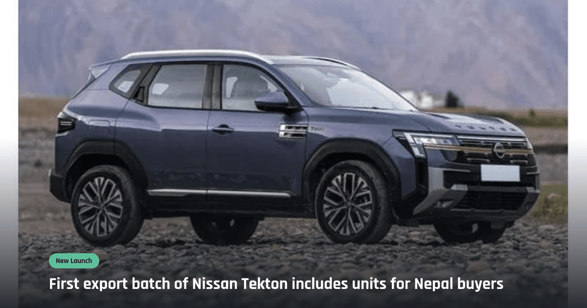 Nissan Tekton exports start from India, Nepal units on the way