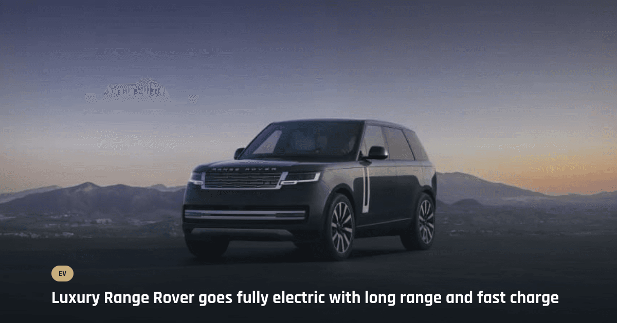 Range Rover Electric bookings open in India with 600 km claimed range