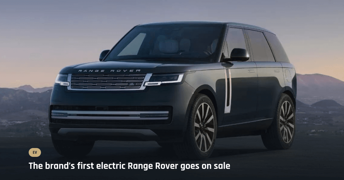 Range Rover Electric is on sale with fast charging and 543 hp