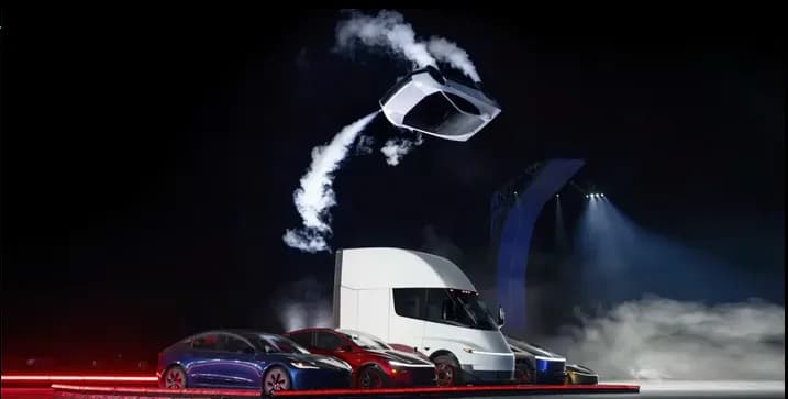 Tesla unveils updated Roadster with SpaceX-powered thrusters